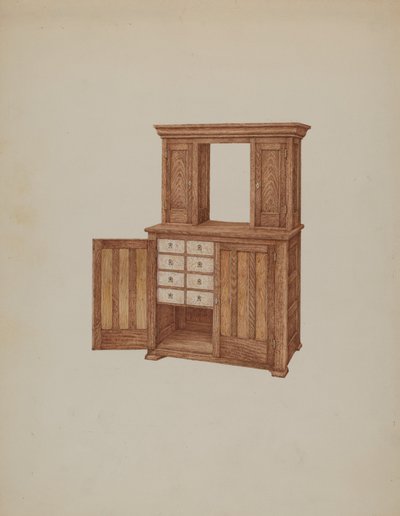 Kaappi, Norsunluu Avaimenreiät, c. 1937. tekijältä William Kieckhofel