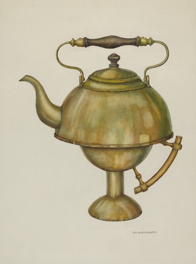 Teekeitin, c. 1940. tekijältä William Kieckhofel
