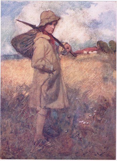 Oli aika, ennen kuin Englannin suru alkoi, jolloin jokainen maasto säilytti miehensä (väri litho) tekijältä William Lee Hankey