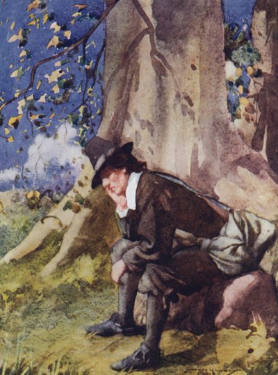 Kuvitus Izaak Waltonin teokseen The Compleat Angler (värilitho) tekijältä William Lee Hankey