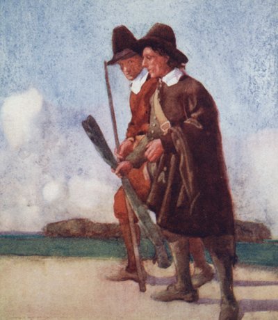 Kuvitus Izaak Waltonin teokseen The Compleat Angler (värilitho) tekijältä William Lee Hankey