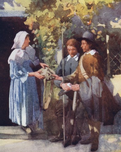 Kuvitus Izaak Waltonin teokseen The Compleat Angler (värilitho) tekijältä William Lee Hankey
