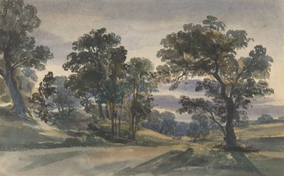 Puistonäkymä hämärässä, n. 1879. tekijältä William Leighton Leitch