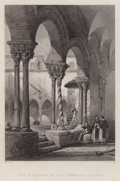 San Domenicon luostari, Palermo (kaiverrus) tekijältä William Leighton Leitch