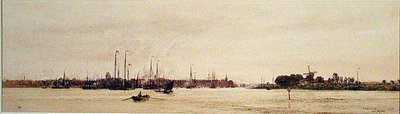 Dordrecht (akvarelli paperille) tekijältä William Lionel Wyllie