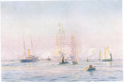 Portsmouthin satama 1912, 1915 tekijältä William Lionel Wyllie