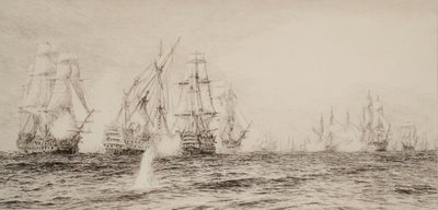 Nelimastoisia laivoja taistelussa tekijältä William Lionel Wyllie