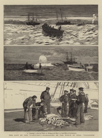 The Last of the Vanguard, HMS Valorousin hylyn purkaminen tekijältä William Lionel Wyllie