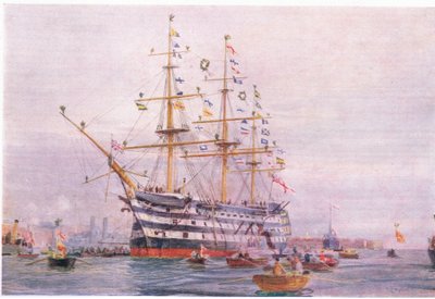 Trafalgarin vuosipäivä tekijältä William Lionel Wyllie
