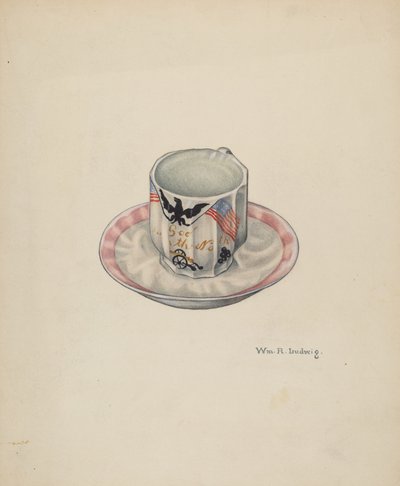 Kuppi ja lautanen, c. 1940. tekijältä William Ludwig