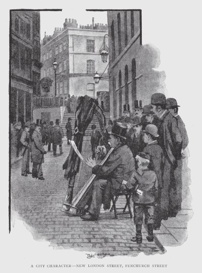 Kaupunkihahmo, New London Street, Fenchurch Street (litho) tekijältä William Luker