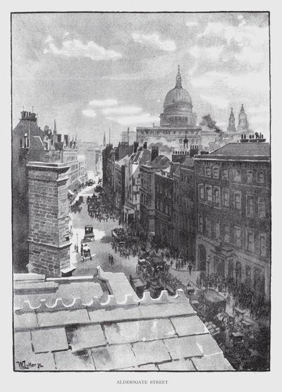 Aldersgate Street (litho) tekijältä William Luker