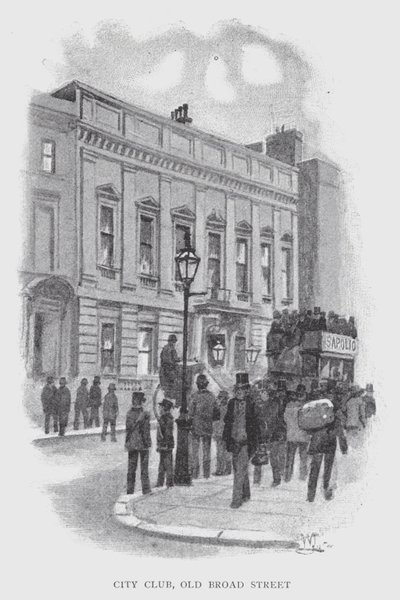 City Club, Old Broad Street (litho) tekijältä William Luker