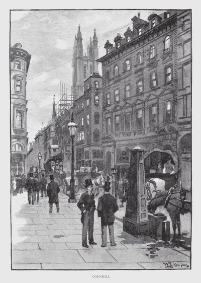 Cornhill (litho) tekijältä William Luker