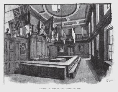 College of Arms -neuvoston kamari (litho) tekijältä William Luker