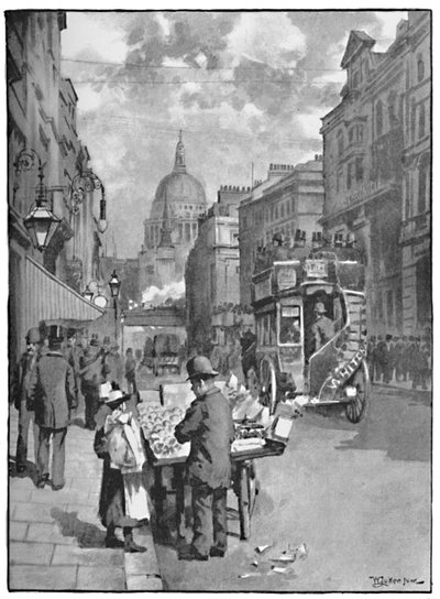 Fleet Street, esillä St. Pauls, 1891 tekijältä William Luker