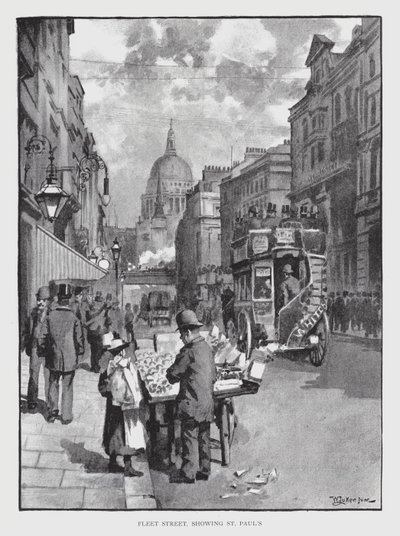 Fleet Street, joka esittää St Paul