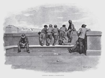 London Bridge, työtön (litho) tekijältä William Luker