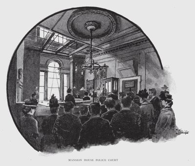 Mansion House Police Court (litho) tekijältä William Luker