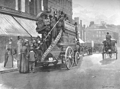 New Bridge Market - Kamppailu bussista, 1891 tekijältä William Luker