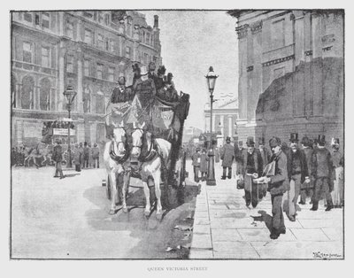 Queen Victoria Street (litho) tekijältä William Luker