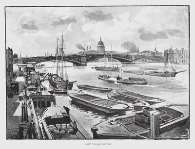 Southwark Bridge (litho) tekijältä William Luker
