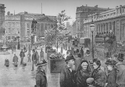 Mansion House ja Bank of England, 1891 tekijältä William Luker