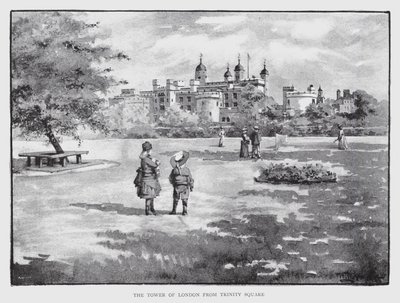 Lontoon Tower Trinity Squarelta (litho) tekijältä William Luker