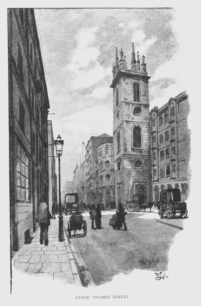 Upper Thames Street (litho) tekijältä William Luker