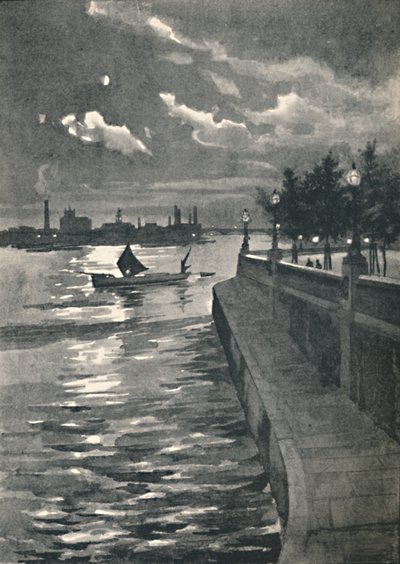 Westminster Blackfriars Bridgestä - Yö, 1891 tekijältä William Luker