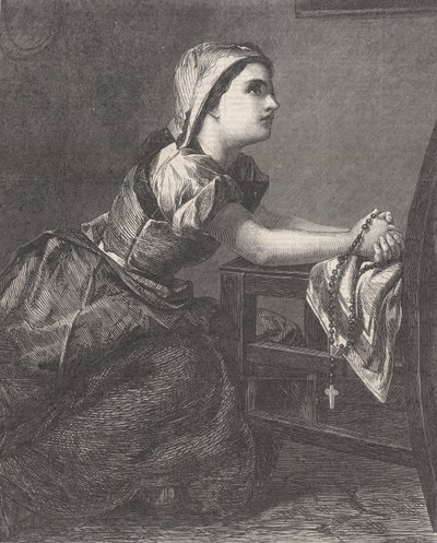 La Prière The Prayer, Illustrated London News, 2. maaliskuuta 1867. tekijältä William Luson Thomas