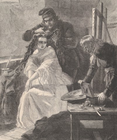 La Toilette des Morts, Illustrated London News, 25. heinäkuuta 1863. tekijältä William Luson Thomas