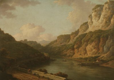 Matlock, Derbyshire, n. 1780 (öljy kankaalle) tekijältä William Marlow