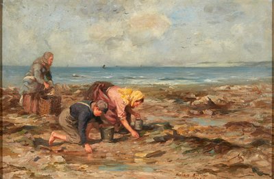 Sinisimpukoiden keräilijät (öljy kankaalle) tekijältä William Marshall Brown