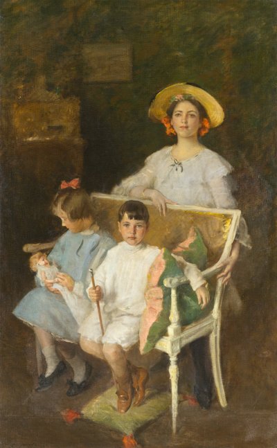 Portrait Group (Dorothy, Helen ja Bob), n. 1904 (öljy kankaalle) tekijältä William Merritt Chase