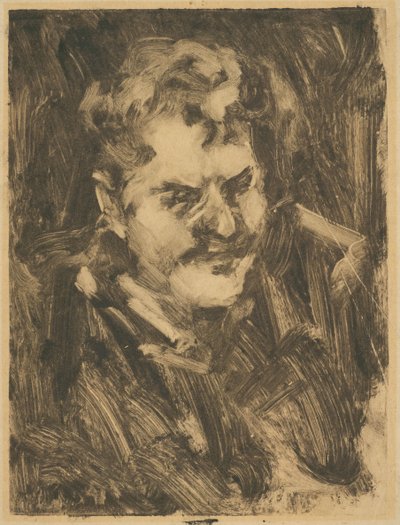 Miehen muotokuva (Frank Duveneck?) tekijältä William Merritt Chase