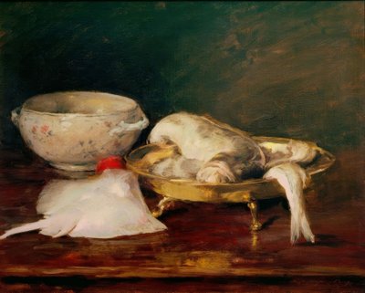 Asetelma kalan kanssa tekijältä William Merritt Chase