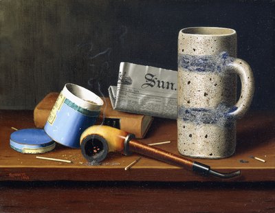 Asetelma Blue Tobacco Boxin kanssa, 1878 tekijältä William Michael Harnett