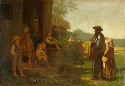 The Organ Grinder, n. 1865-1875 (öljy kankaalle) tekijältä William Morgan