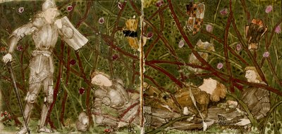Kuusitoista laatta muodostaa kahdeksan kuvaa "Briar Rose" -tarinasta, 1862-1865. Taiteilijat: William Morris, Sir Edward Coley Burne-Jones. tekijältä WilliamWilliam Morris, Sir Edward Coley Burne Jones