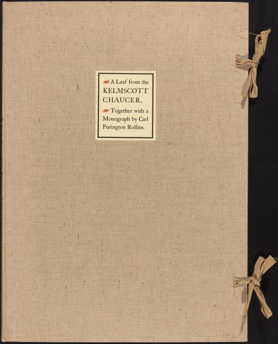 Lehti Kelmscott Chaucerista tekijältä William Morris