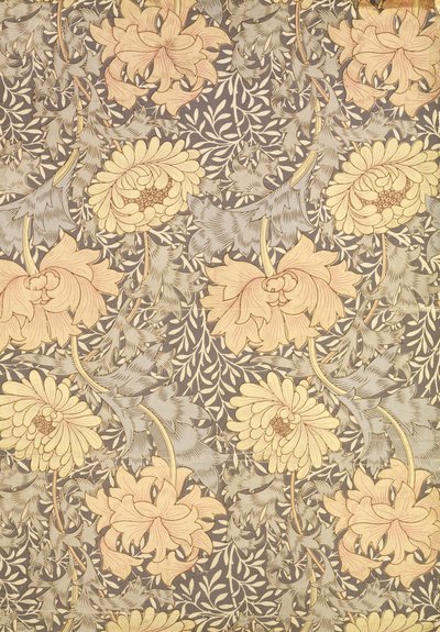 "Crysanthemum" tapettisuunnittelu, 1876 tekijältä William Morris