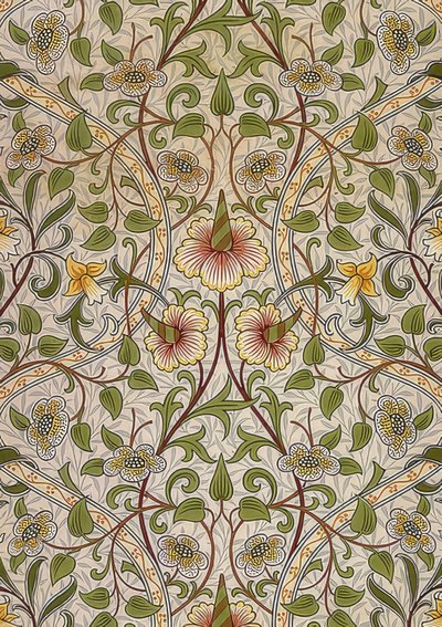 Koristeellinen kangas. 1876-90 tekijältä William Morris