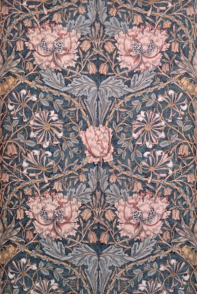 "Honeysuckle", 1876 (painettu puuvilla) tekijältä William Morris