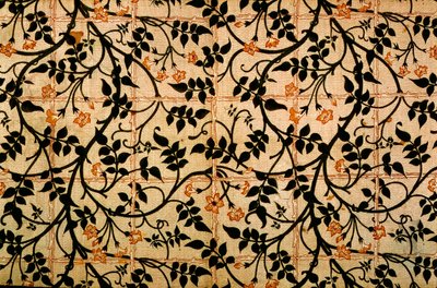 Jasmine trail -verhokuvio, 1868-70 (painettu puuvilla) tekijältä William Morris