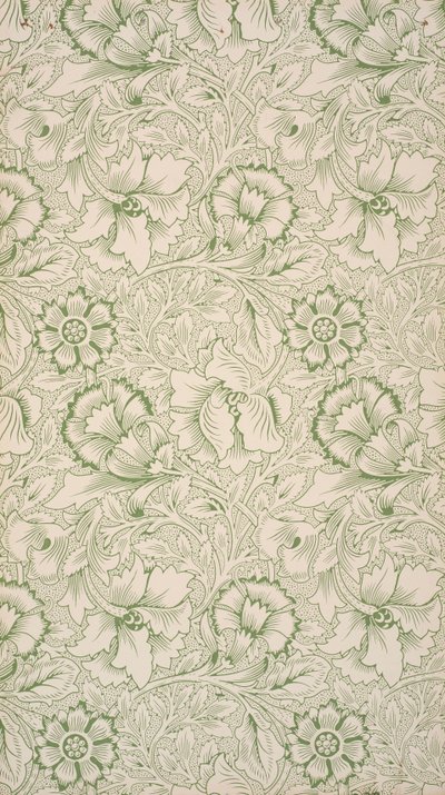 Pinkki ja unikko. Taustakuva, 1881. tekijältä William Morris