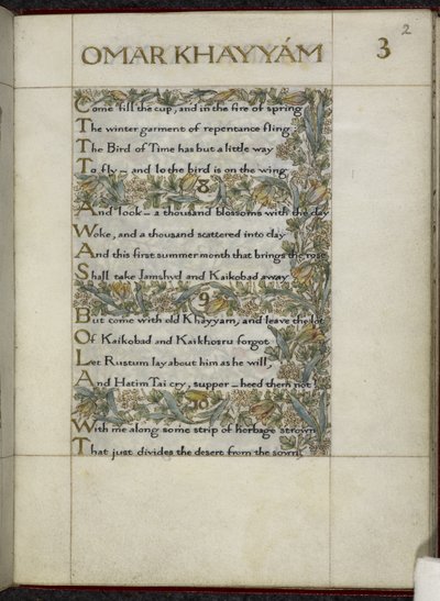 Omar Khayyamin Rubaiyat tekijältä William Morris