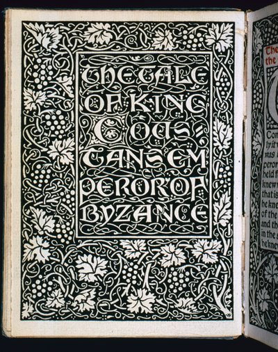 Nimisivu julkaisusta The Tale of the Keisar, 1894 tekijältä William Morris