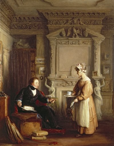 Taiteenkeräilijä John Sheepschanks ja kotiapulainen tekijältä William Mulready