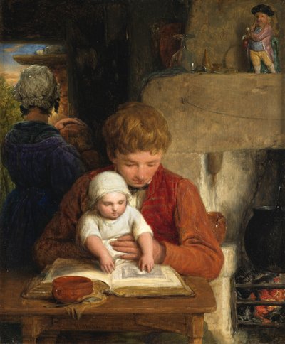 Maalaismainen onnellisuus tai Isä ja lapsi, 1828 tekijältä William Mulready